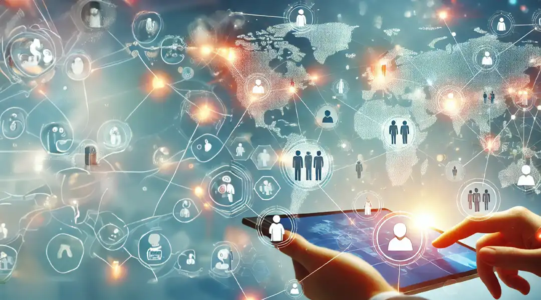 image d'article du blog deviens numérique représantant Le marketing digital, ommunity management, gestion des réseaux sociaux, création de contenu, identité visuel, communication