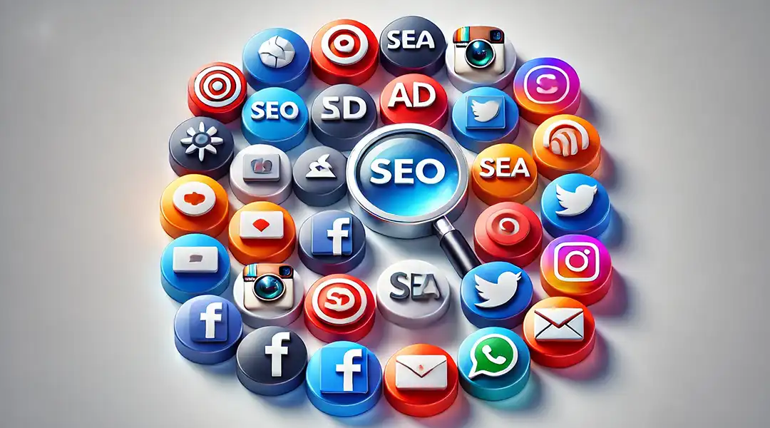 image d'article du blog deviens numérique représantant Le marketing digital, ommunity management, gestion des réseaux sociaux, création de contenu, identité visuel, communication