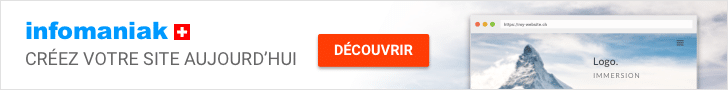 Visuel représentant l'hébergeur Infomaniak, et son affilier Deviens Numérique. - Création de site web